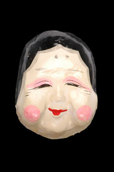 Masque représentant une figure féminine