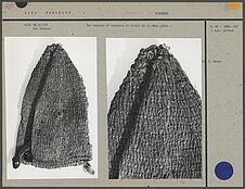 Sac conique en vannerie et détail