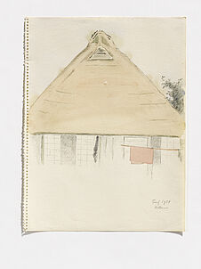 The house, thatched roof [la maison, toit de chaume]