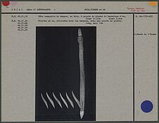 Tête composite de harpon, bois et os