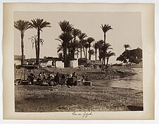 1156. Caire. Village de Gizeh sur le Nil
