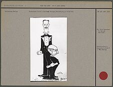 Caricature de Riet Van Lowe et l'Abbé Breuil