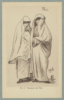 Croquis Marocains. Femmes de Fes