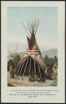 A typical tipi of the indians of the northern plains