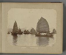 HongKong - No 904 - Junks drying their sails in the Harbour