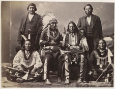 Group of four chiefs and two interpreters of the Ponca delegation