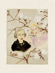 Sous les magnolias. Mme Daphné Shathin et Mme Frances Holland