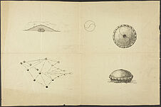 Sans titre [récipient, un schéma et une vue en coupe de tumulus]