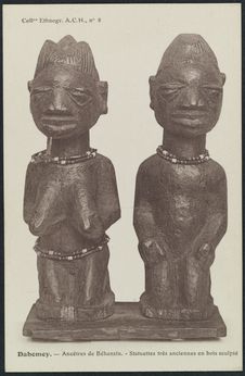 Dahomey - Ancêtres de Béhanzin - Statuettes très anciennes en bois sculpté