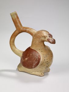 Vase ornithomorphe à anse-goulot tubulée