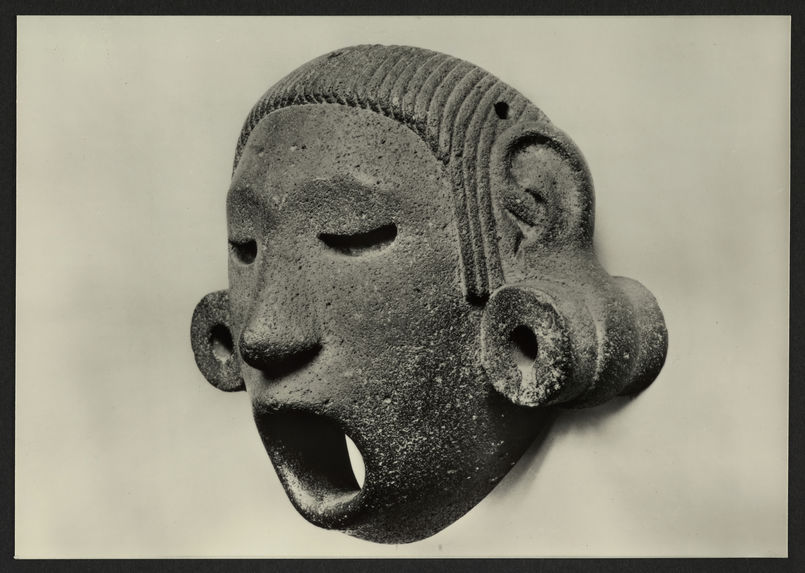 Stone mask representing the flayed god Xipe Totec