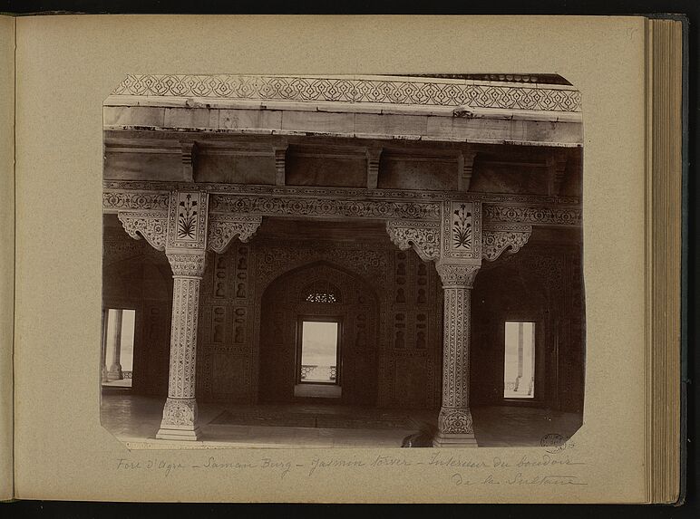Fort d'Agra - Saman Burg - Jasmin tower - Intérieur du boudoir de la Sultane