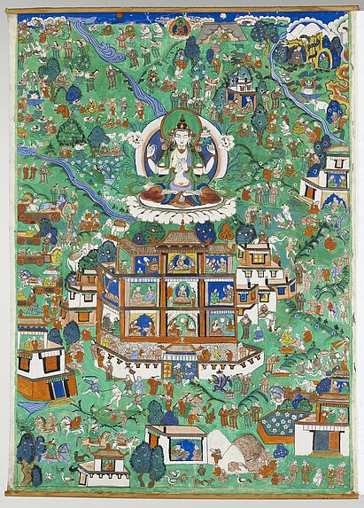 Peinture bouddhique : le bodhisattva Avalokiteshvara