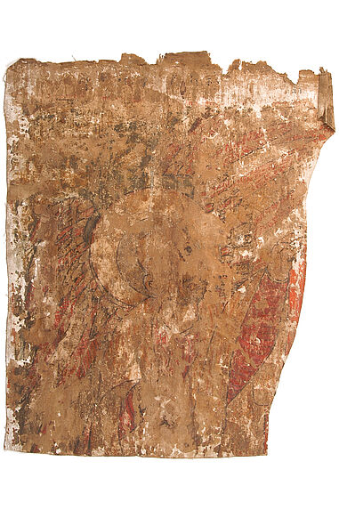 Peinture (fragments) de l'église Abba Antonios : l'Annonciation