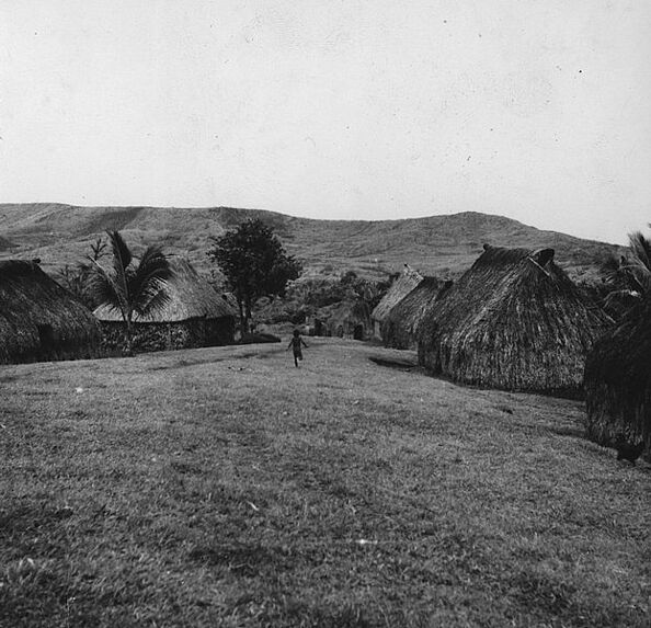 Cases sur la route de Suva à Ba