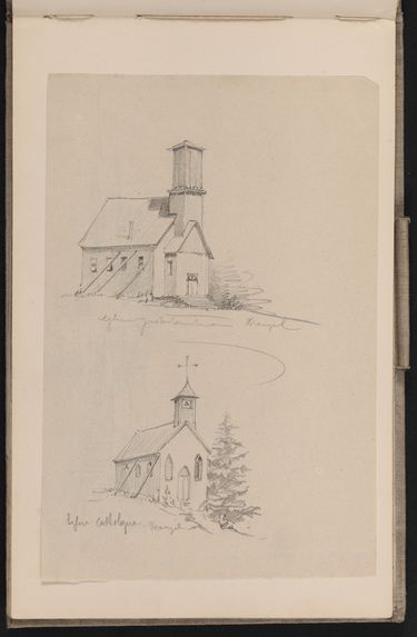 Amérique 1889 - croquis de Xavier de Monteil.