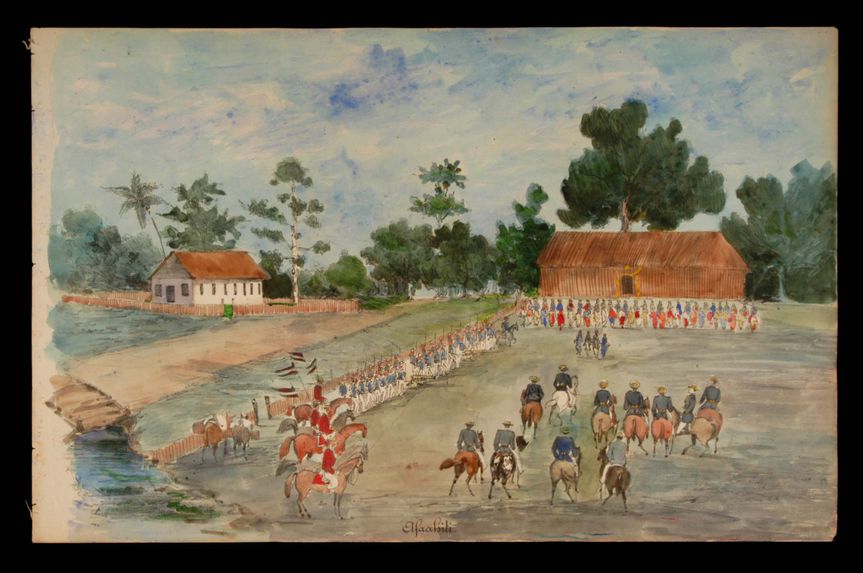 Promenade militaire autour de Papeete, 1861. Afaahiti