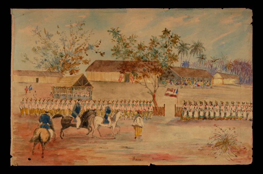Promenade militaire autour de Papeete, 1861. Paea