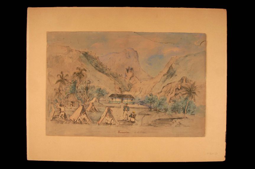 Promenade militaire autour de Papeete - 1861 - Punoania