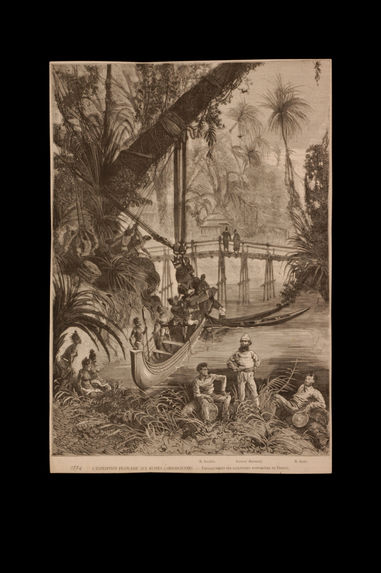 L'expédition française aux ruines cambodgiennes. Embarquement des sculptures rapportées en France