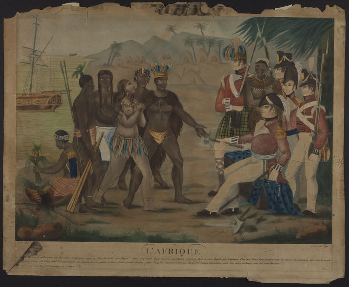 L'Afrique Les Anglais étaient débarqués sur les côtes d'Affrique, pour y faire la trette des Nègres