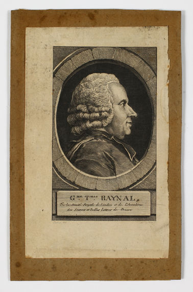 G[uillau]me T[ho]mas Raynal, De la Société Royale de Londres et de l'Académie des Sciences et Belles Lettres de Prusse