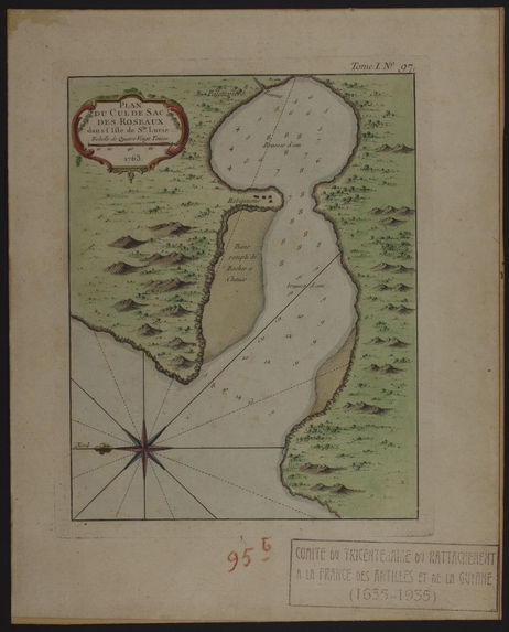 Plan du cul de sac des Roseaux dans l'isle de Ste Lucie