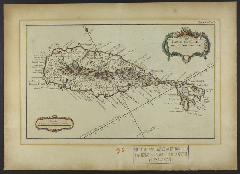 Carte de l'Isle de St Christophe