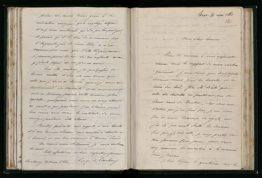 Mes lettres au cousin Le Vaillant du 20 janvier 1859 au 27 avril 1865