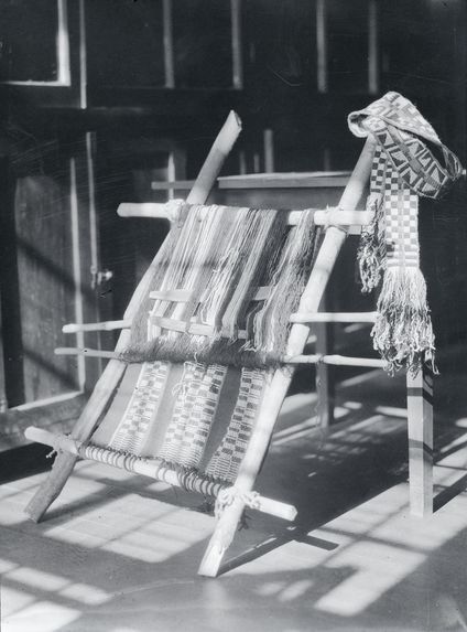 Métier à tisser araucan au Musée de Doyarzabal