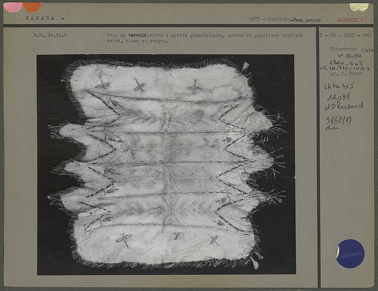 Peau de cheval à motifs géométriques