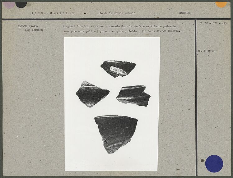 Fragment d'un bol et de son couvercle