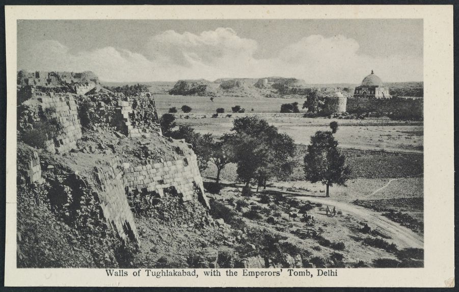 Walls of Tughlakabad, with the Emperor's Tomb