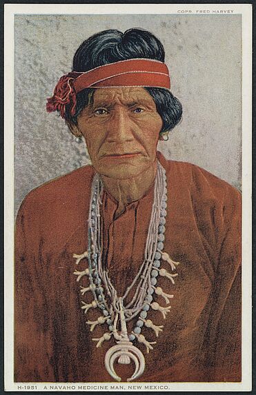 A Navaho medicine man, New Mexico