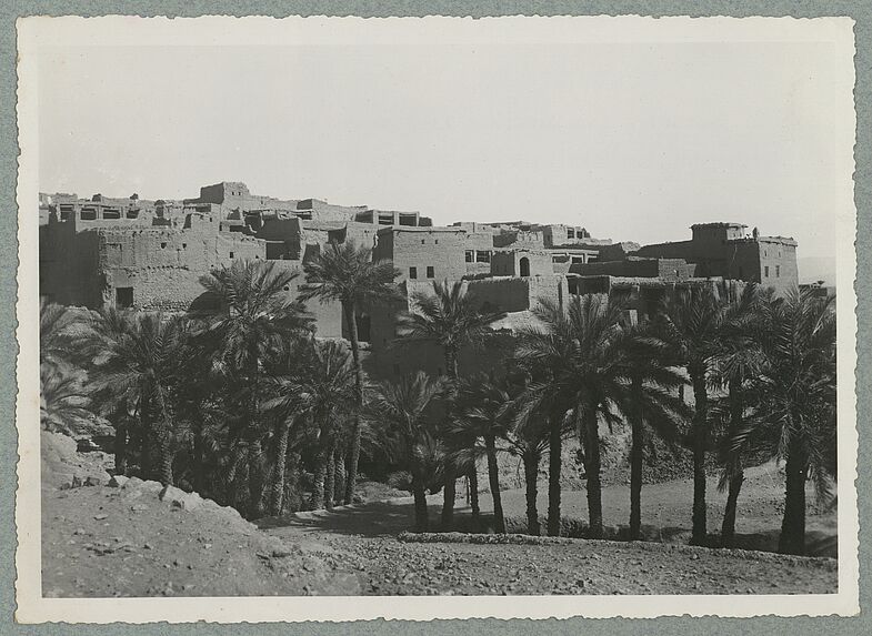 Maroc. Figuig. Les ksours d'El Hammam (vue du sud-ouest)