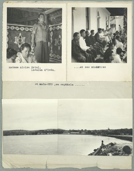 Madame Aloisa Brial, Lavelua d'Uvéa et ses ministres et Mata-Utu, sa capitale