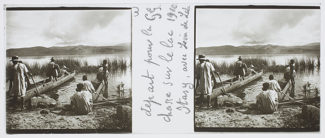 Départ pour la chasse sur le lac Itasy, avec Léon de Labe [?]