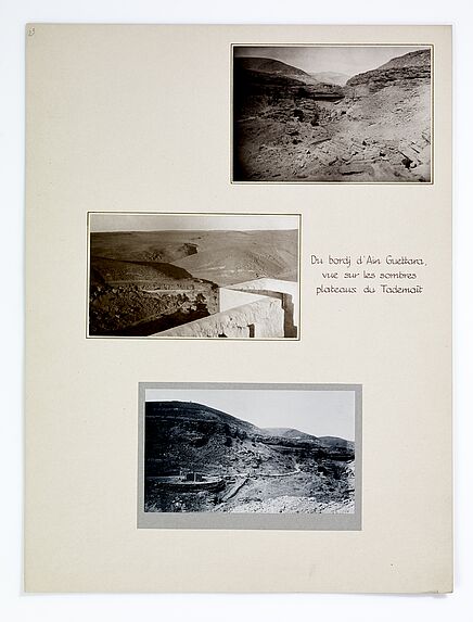 Du bordj d'Ain Guettara vue sur les sombres plateaux du Tademaït