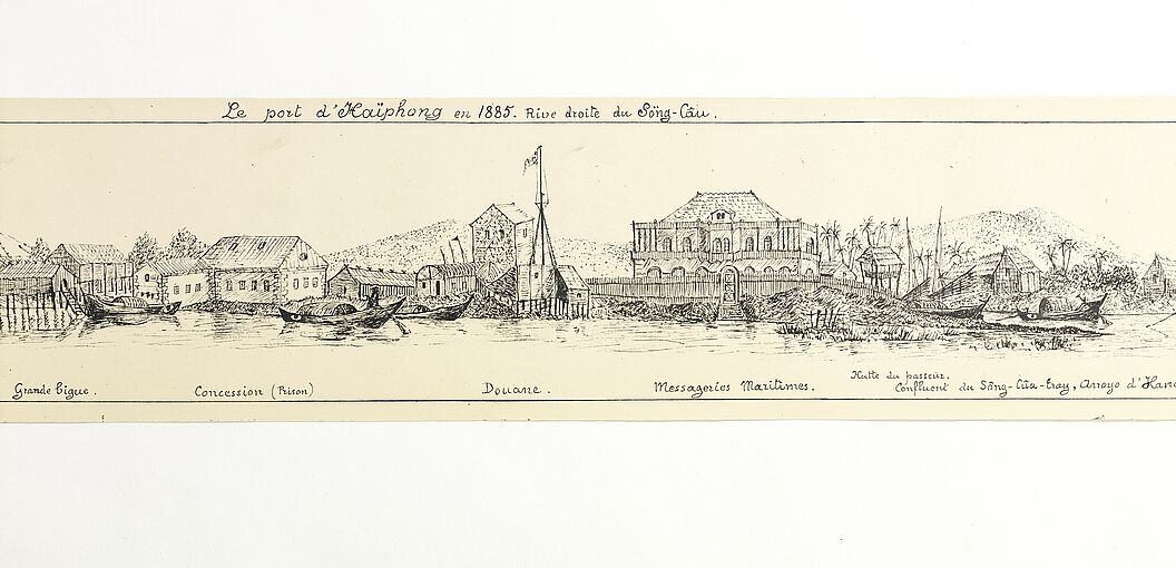 Le port de Haïphong en 1885