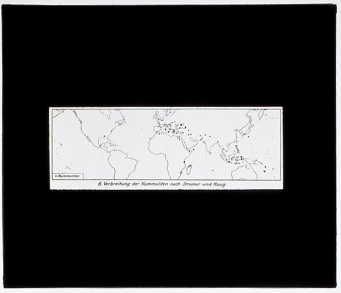 Carte de la distribution géographique des Nummulites