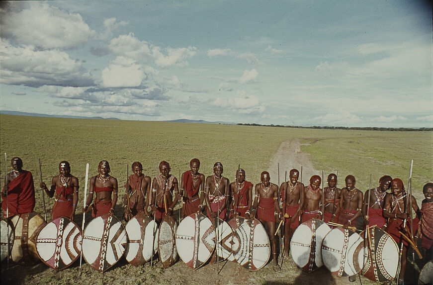 Sans titre [portrait de groupe de guerriers maasaï]