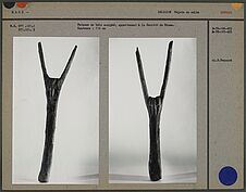 Poteaux en bois sculpté de la Société du Ndomo