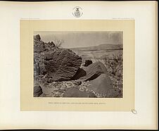 Rock carved by drifting sand, below Fortification Rock, Arizona