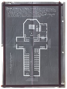 Plan du bâtiment de l'église paroissiale de La Louisiane