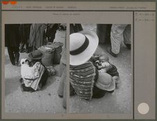 Femme et enfant au marché