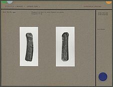 Fragment de bois de renne équarri et gravé