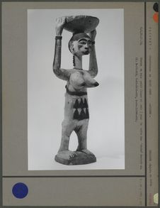 Statue en bois peint pour le culte des "Abiku"