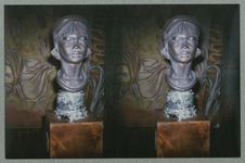 Sans titre [sculpture représentant une tête féminine. Musée national des arts…
