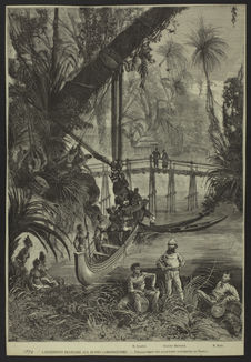 L'expédition française aux ruines cambodgiennes. Embarquement des sculptures…