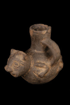 Vase zoomorphe miniature: félin